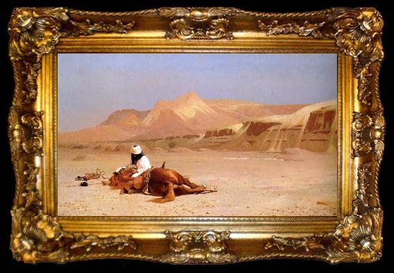 framed  Jean Leon Gerome The Arab and his Steed, ta009-2